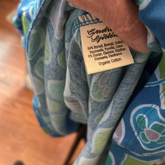 Gudrun Sjoden “Couleur” Jersey Dress, Blue Print, Size Medium - Picture 9 of 13